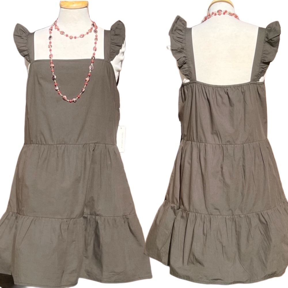 TASH+SOPHIE Olive Green boho mini dress|L